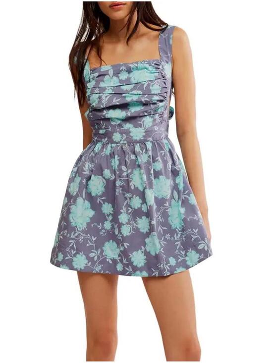 Free People Dresses & Skirts - NWT! Free People Meet Me in Maui Sleeveless Minidress Blue Size XL